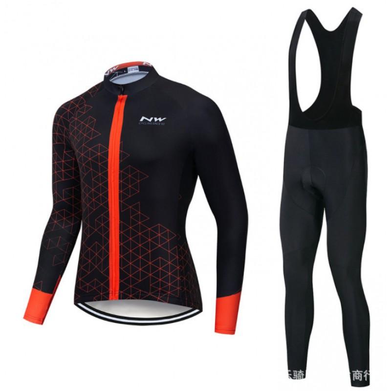 Men Women Cycling Outfit Set Long Sleeve Pants Quick Dry Bike Sportswear Autumn Winter Outdoor Riding