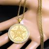 Tetragrammaton Pentagram Amulet Necklace for Women Men Stainless Steel Jewish Israel Talisman Pentacle Chain Jewelry NZZZ499S02