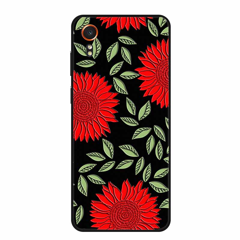 3D Emboss Case For Samsung Galaxy Xcover7 Phone Case Relief Flowers Soft Silicone Back Cover For Samsung Xcover 7 Case Shell Bag