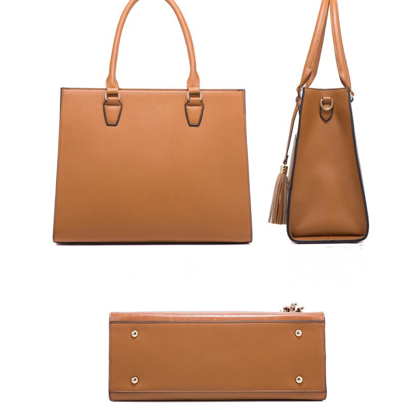 4-teiliges Taschenset Große Kapazität Handheld Damenhandtaschen Pendler PU-Leder Umhängetaschen