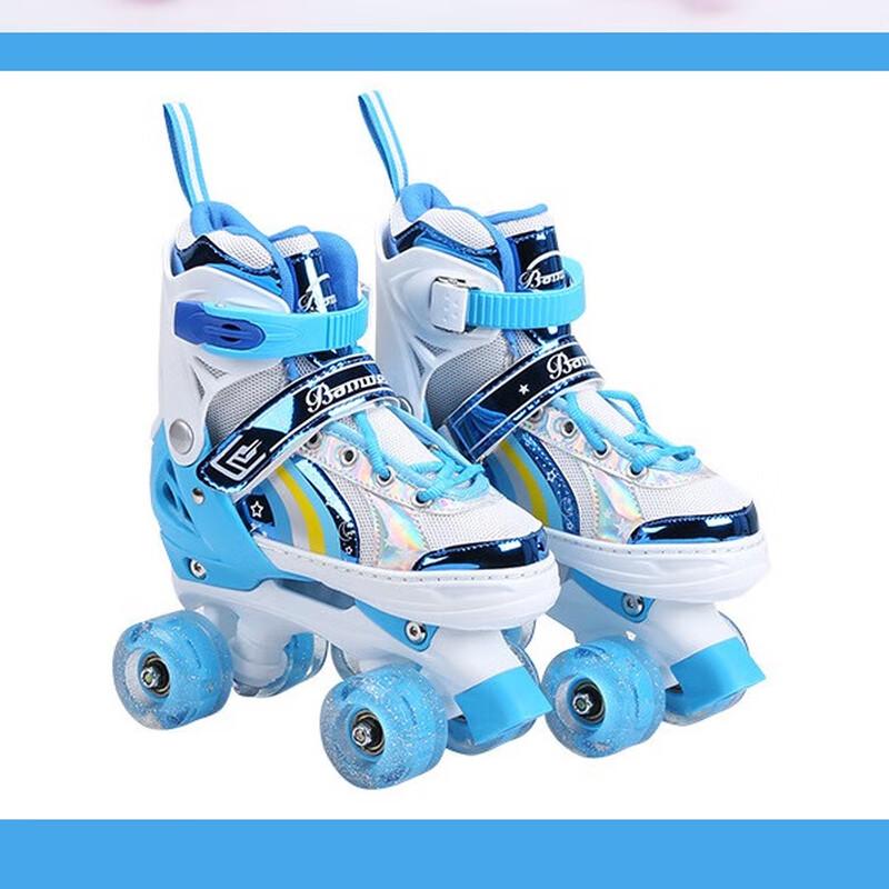 Children s Flashing Double-Row Roller Skates L