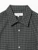 B:MING LIFE STORE by BEAMS Men's Small Check Half Sleeve Shirt, CHARCOAL.G, Size M