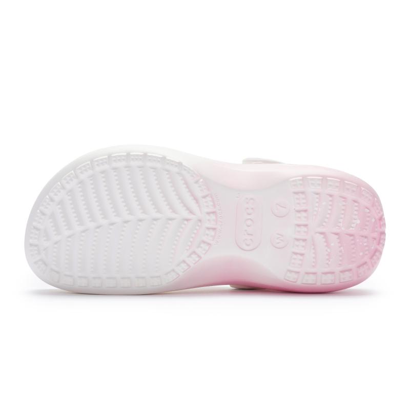 Crocs Classic Platform Clog 811 Made Meow Brand Cake Kitten Cream Cake Hole Shoes Women's White