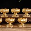 Embossed Candle Holder Handicraft Candle Base Ornament Metal Lotus Candlestick  Home
