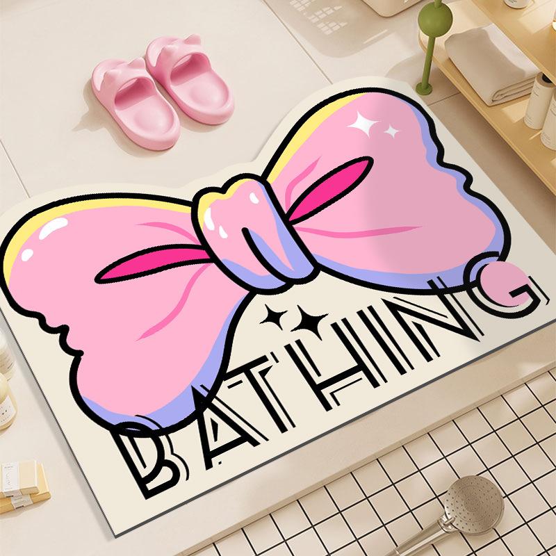 

Коврик для пола в ванной Bow Diatom Mud-type, впитывающий коврик для ванной, коврик для раковины в ванной, коврик для входа Wind Dopamine 50 * 80cm