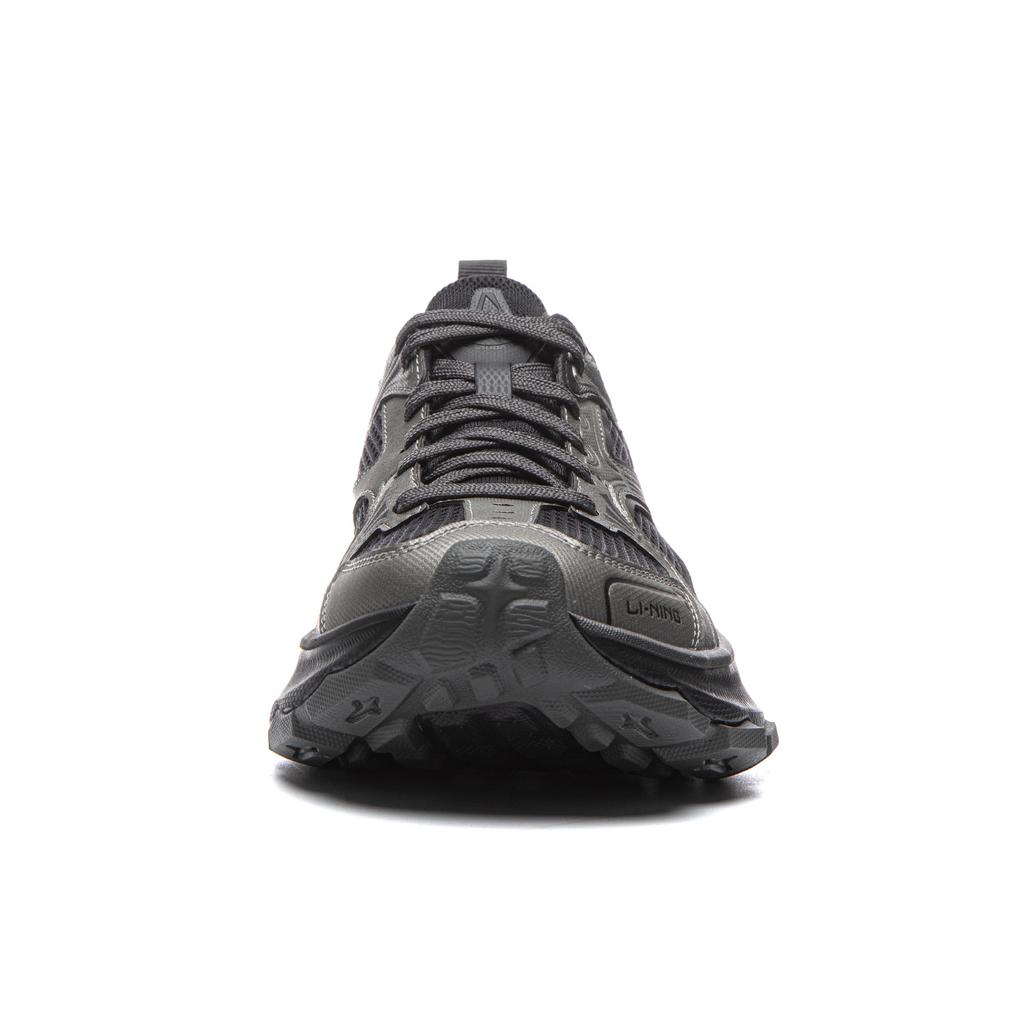 Li Ning Slip Resistant, Abrasion Resistant, Breathable Low top Chunky Sneakers Men's Black Silver AGCW055-2