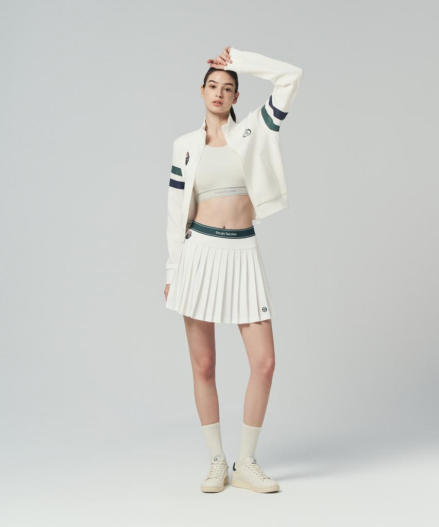 SERGIO TACCHINI W Mc Scratch Staff Pleated Skirt (White)