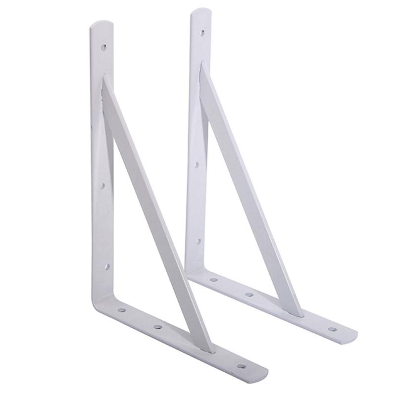 Detachable Triangular Bracket Thickened High Load-Bearing Heavy-Duty Bracket Wall Fixed Bracket Shelf Bracket 20X25cm (White,NONE) белый