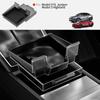 YZ For Tesla Storage Box Model 3 Y YL Highlang Juniper Center Console Armrest TPE Hidden Box Organizer Car Interior Accessories