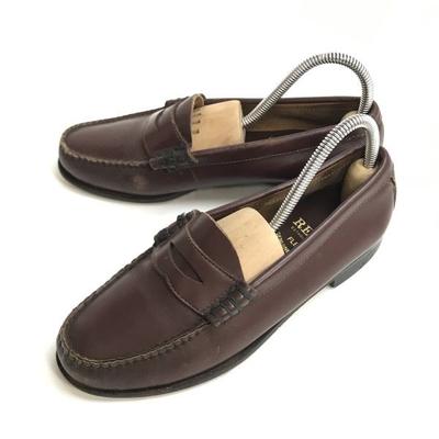 Leder Penny Loafers Braun Größe 22.5 Damenkleiderschuhe Japan(GEBRAUCHT)