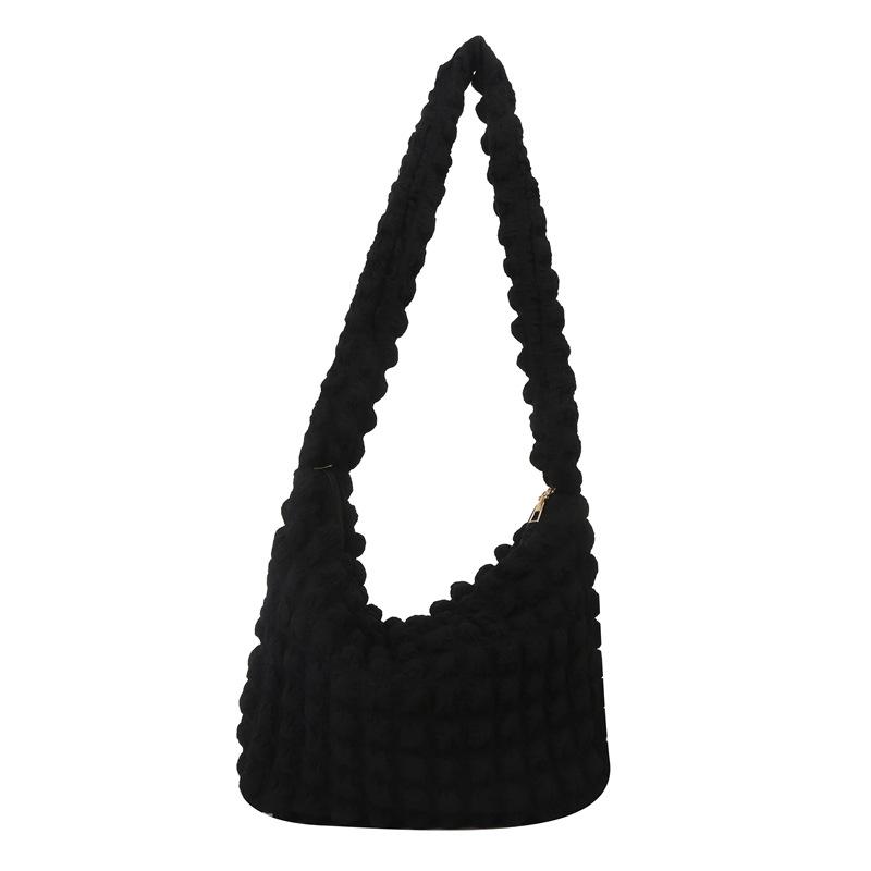 Stylish and Simple Temperament Pleated Bag Women's 2025 Shoulder Underarm Bag Portable Bucket Bag Tide
