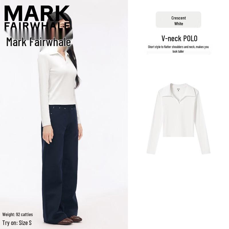 Mark Fairwhale Women's Polo Collar Long Sleeve T-shirt
