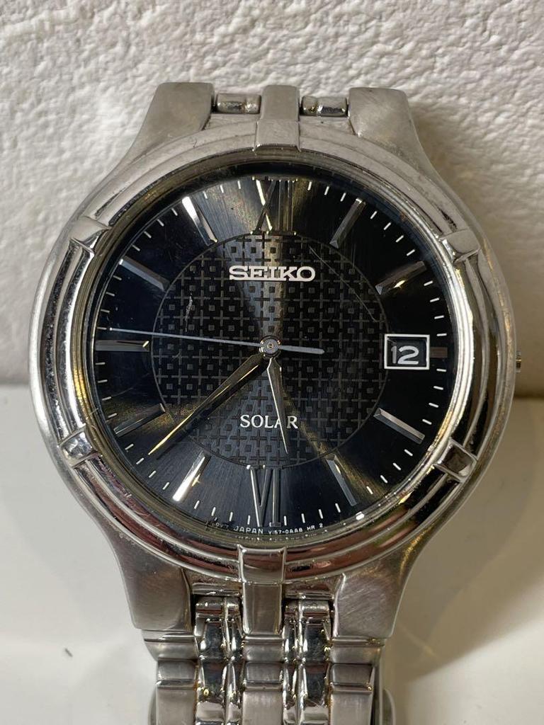 [USED] SEIKO SOLAR Black Dial Watch