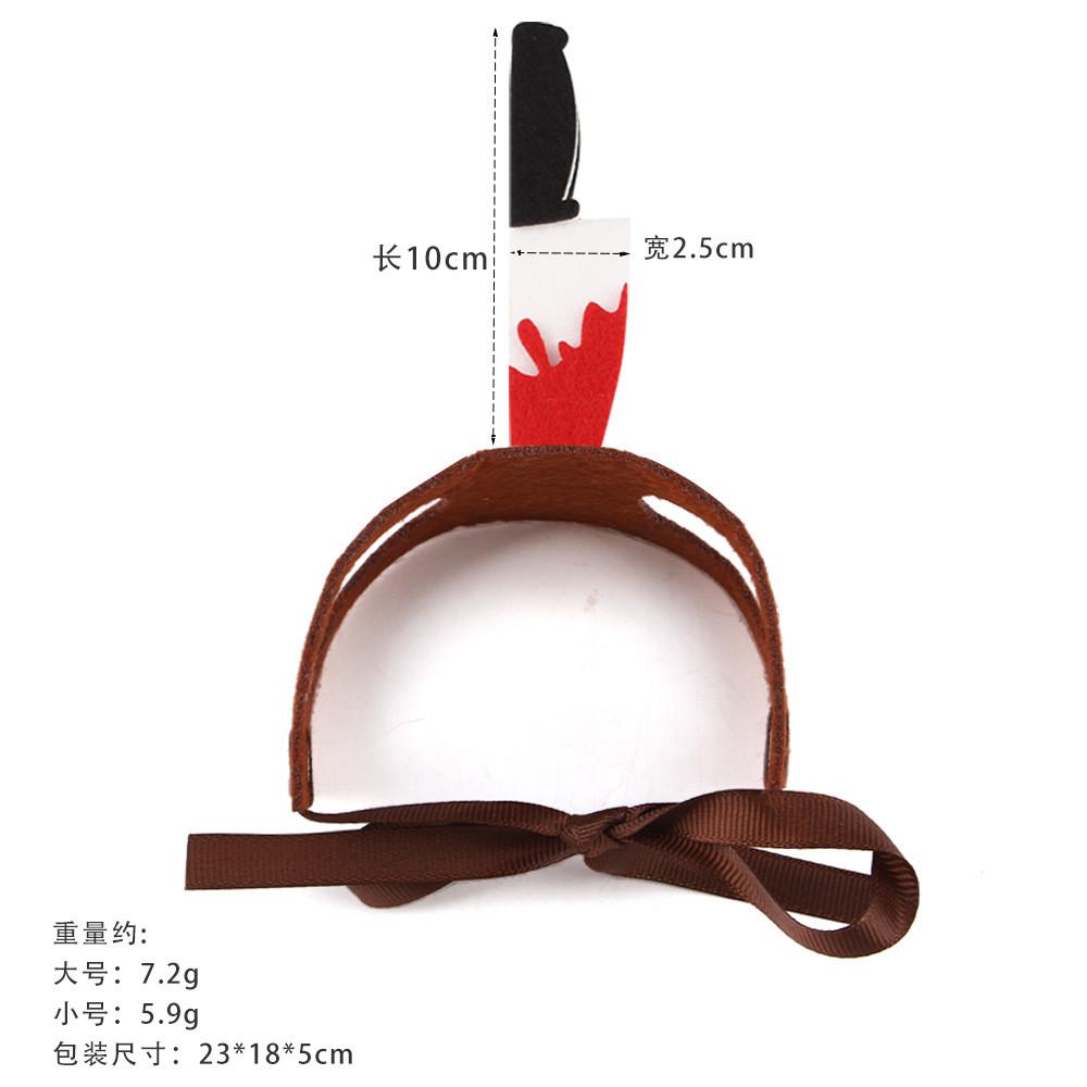 

Festive Halloween Pet Accessories With Charming Headbands In Heart And Braid Styles Knife,S