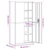 Filing Cabinet Anthracite Grey 90 x 40 x 180 cm Steel
