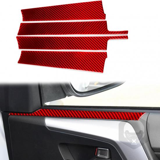 For Toyota RAV4 2013-2018 Accessories Window Switch Panel Red | Real Carbon Fiber, for Toyota RAV4 2013 2014 2015 2016 2017 2018, Interior Trim