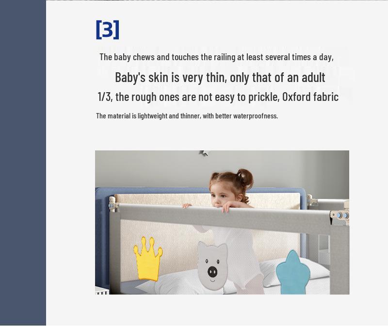 Gruba rura Ochraniacz na łóżko dziecięce - Barierka zapobiegająca upadkom