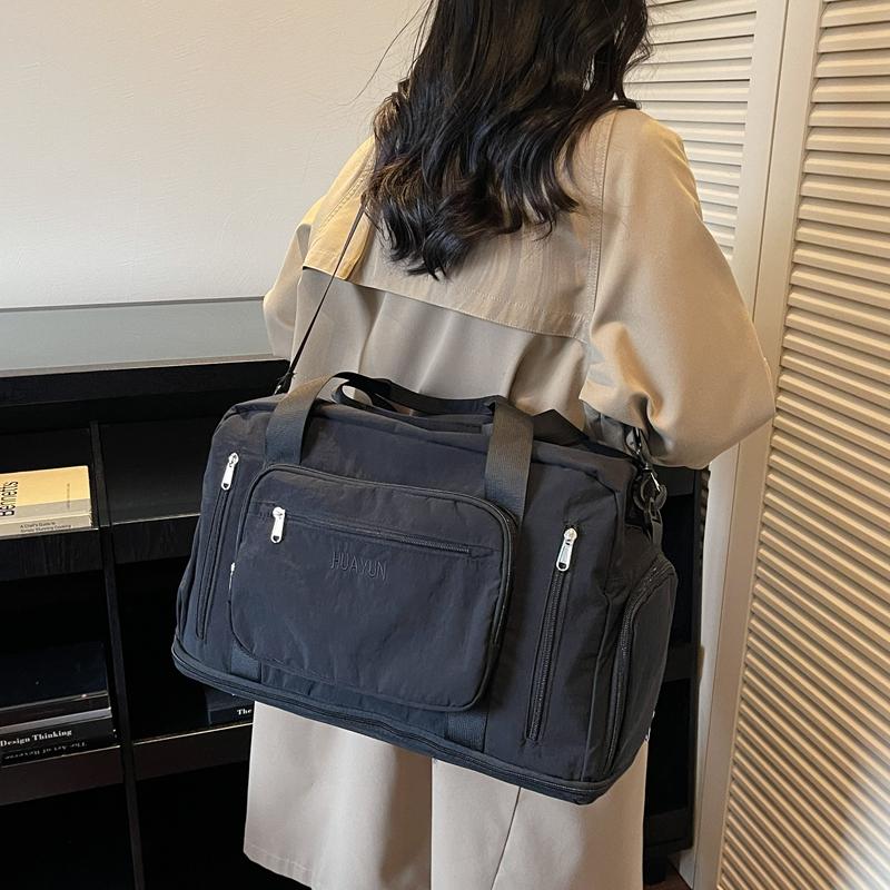 Dry And Wet Separate Gym Bag Large Capacity Travel Bag With Separate Shoe Bin Sports Bag Women's Portable Crossbody Bag