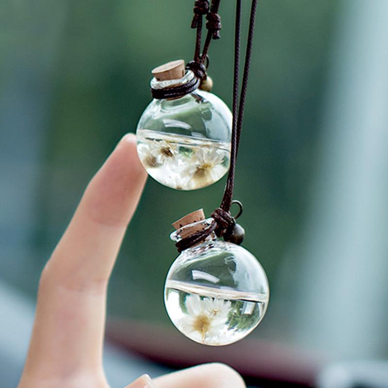 Car Perfume Hanging Bottle - Empty Literary Pendant for Fresh Interior Fragrance