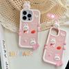 For iPhone 16 Pro Max Silicone Case Cute 3D Cartoon Carrot Rabbit Design Shockproof Phone Back Cover