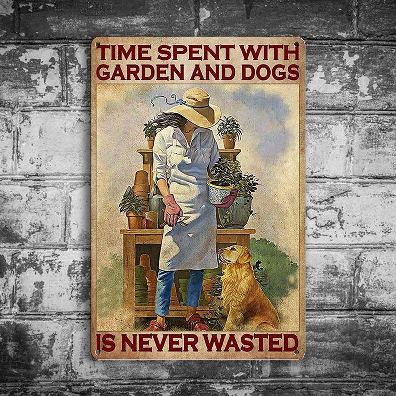 20CM Pastoral Life Artistic Conception Wall Hanging Painting Outdoor Wall Decoration Photography Props Iron Art Old Iron Painting