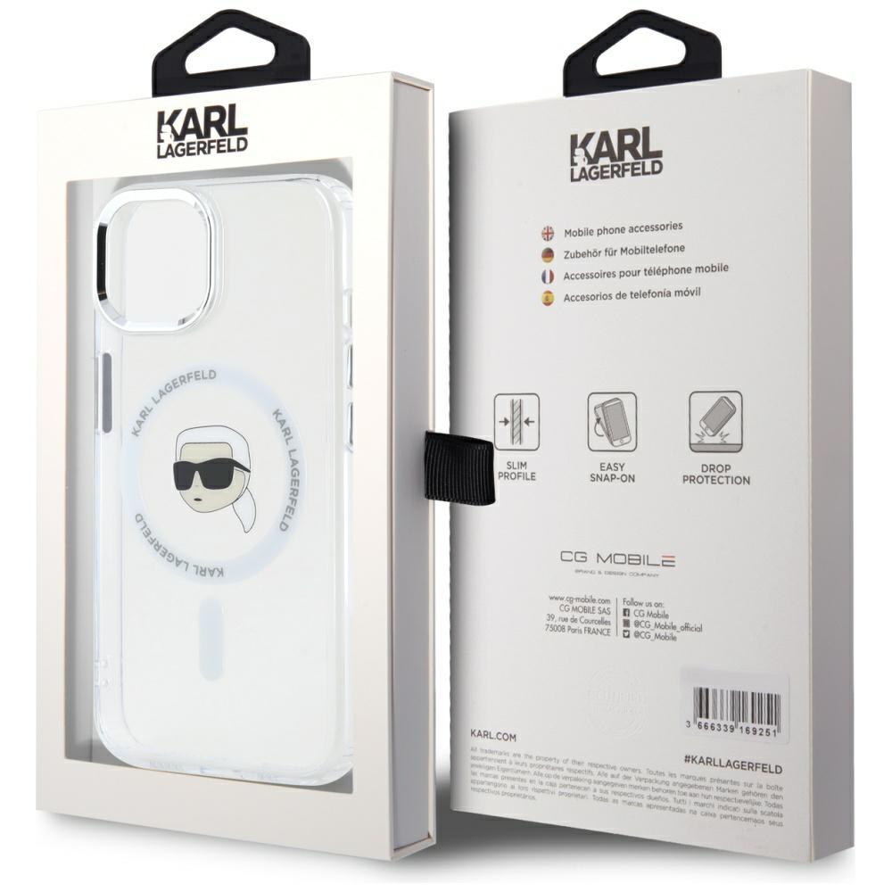 Etui do iPhone 15 Karl Lagerfeld MagSafe Białe