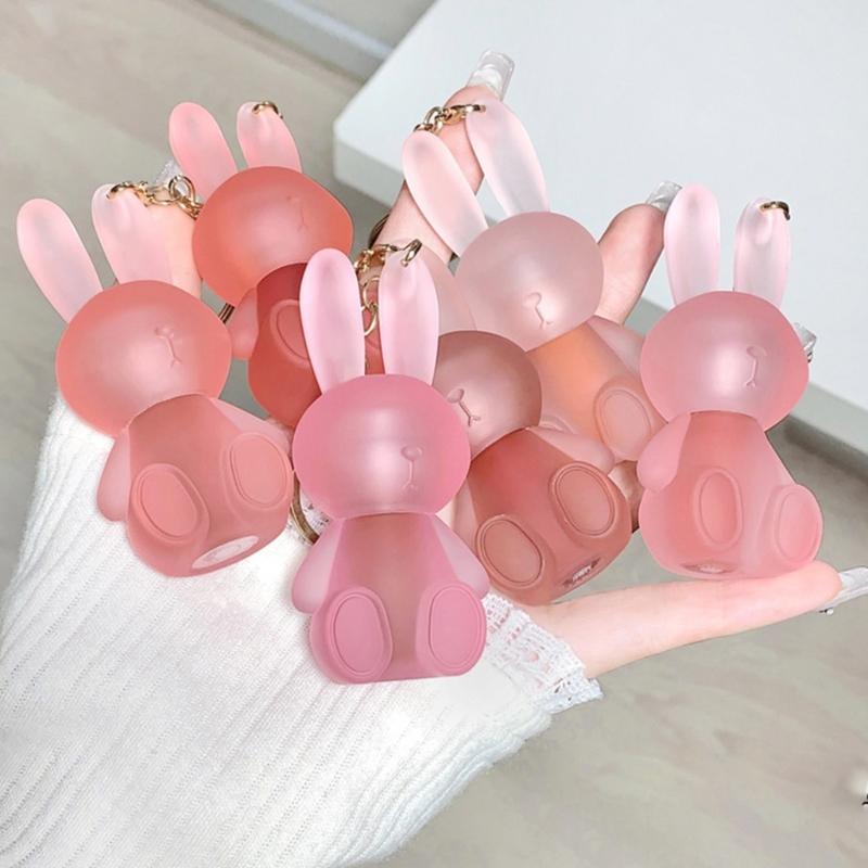 Elegant Lip Gloss Charm Keychain Fashion Rabbit Key Ornament Rabbit Key Pendant Perfect for Daily Wear and Party Wear