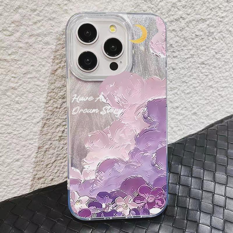 

Pink Cloud Moon Star Phone Case for iPhone 17 16 15 14 13 12 11 16E Series Pro Max Plus iphone 14