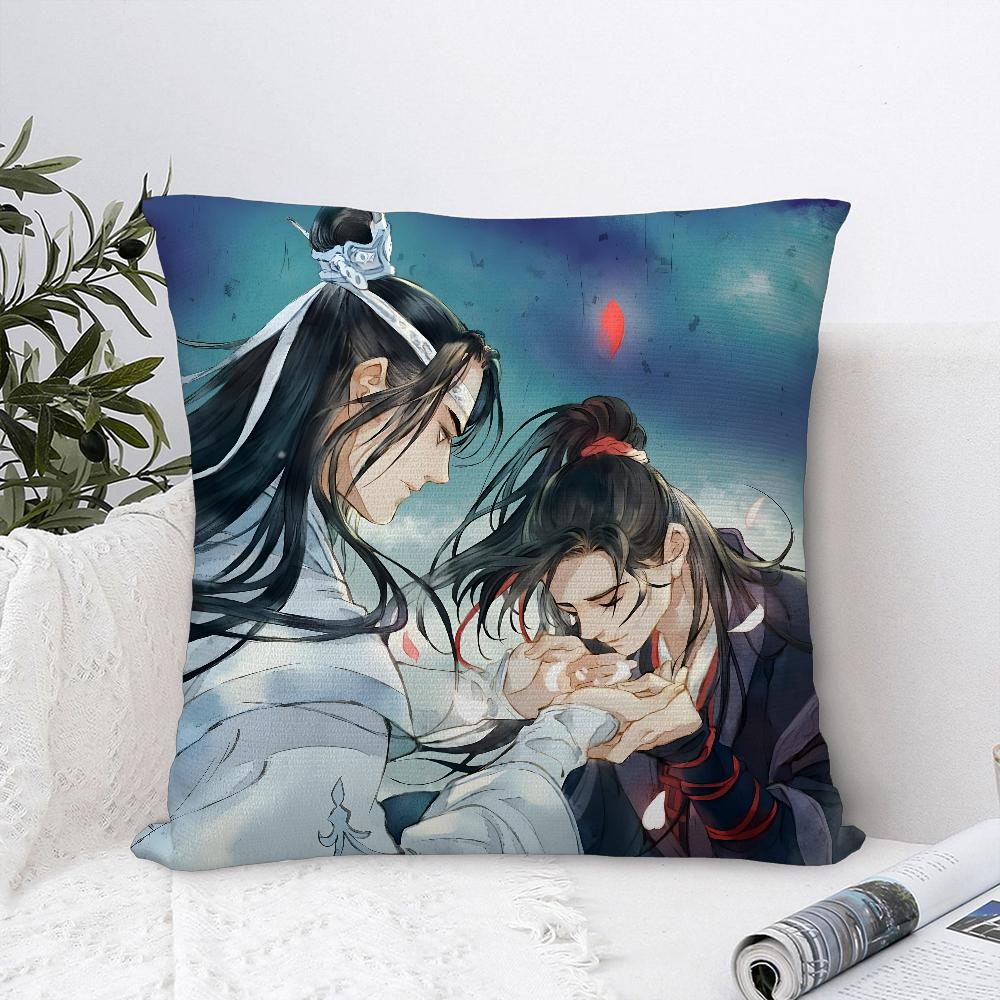 M-Mo Dao Zu Shi Anime Pillow Case Sofa Decorative Home Double-sided Print Plush Square Throw Pillow Covers Cushion Decor Cover