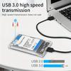 KEBIDUMEI Transparente HDD-Hülle 2,5 Zoll HDD-Gehäuse SATA zu USB 3.0 Adapter Externe Festplattenbox mit 5 Gbit/s Übertragung