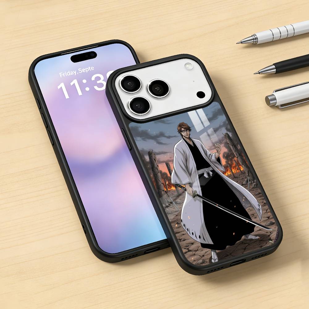 Anime S-Sosuke Aizen Phone Case For iPhone17,16,15,14,13,12,Pro,Max,Magnetic For Magsafe Wireless Charging