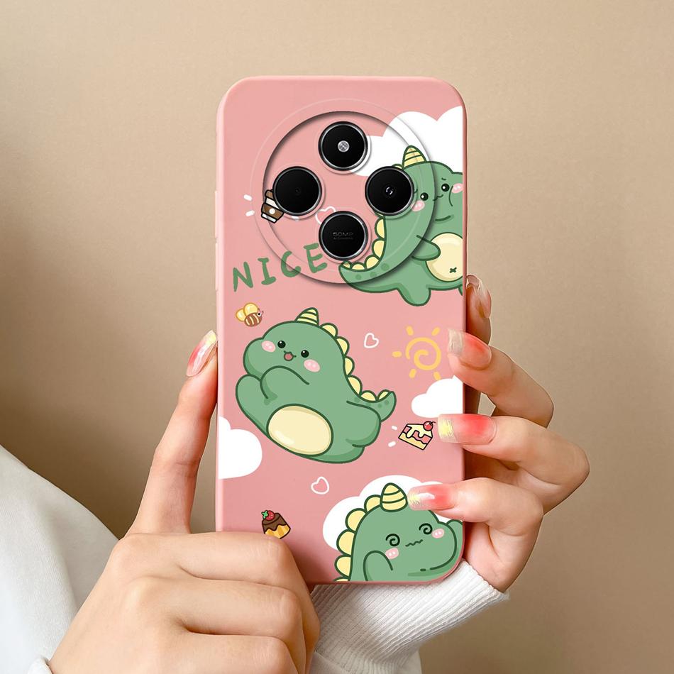 For Poco C75 Phone Case Cute Cartoon Bumper For Poco C 75 Soft Smooth Liquid Silicone Full Protection Shockproof Back Covers