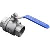 316L Stainless Steel High-Temperature Full Bore Two-Piece Ball Valve: Internal Thread, Sizes 1/4'' (4 points), 3/8'' (6 points), 1'', 2''.