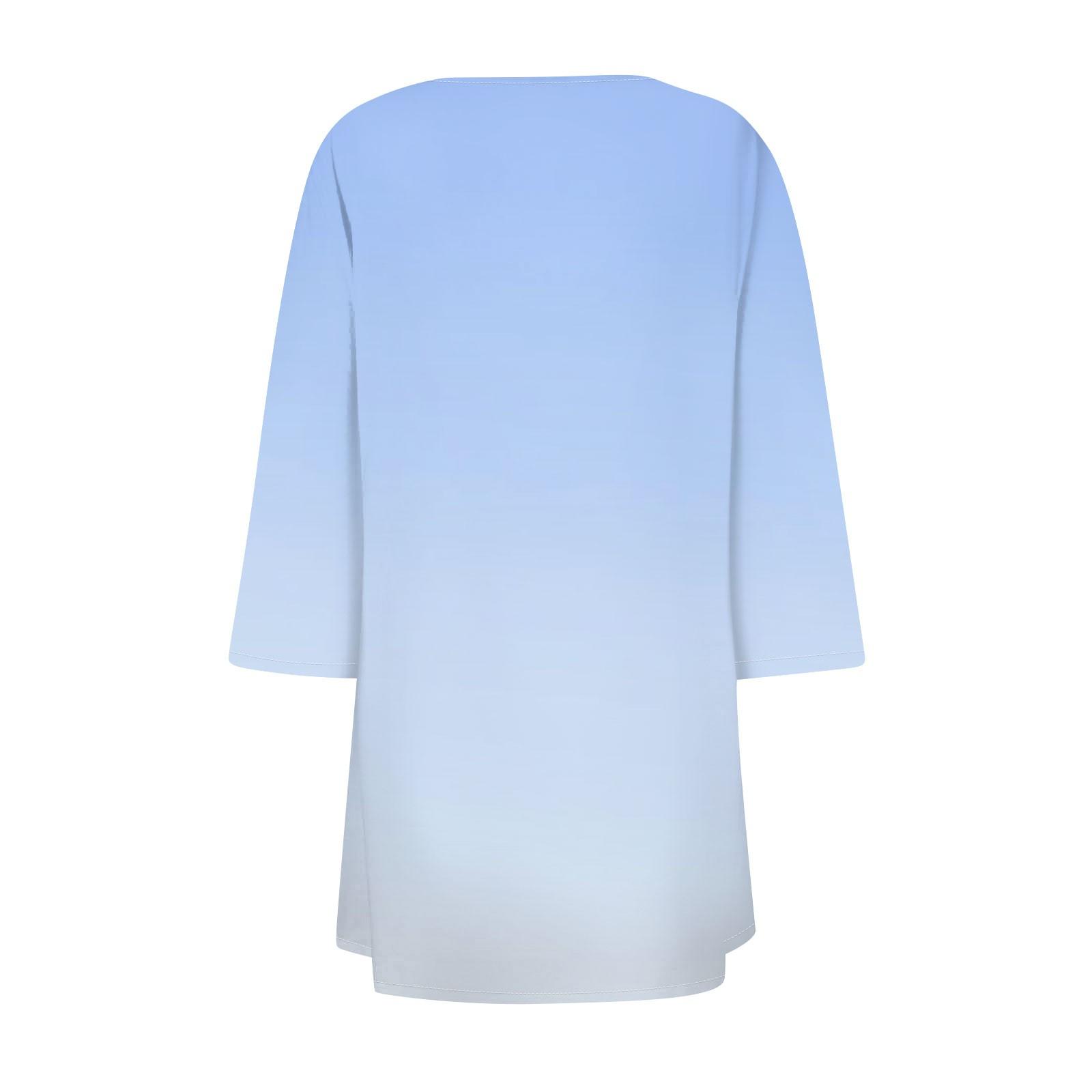 Женский кардиган неправильной формы с градиентным принтом и рукавами три четверти — фото 5