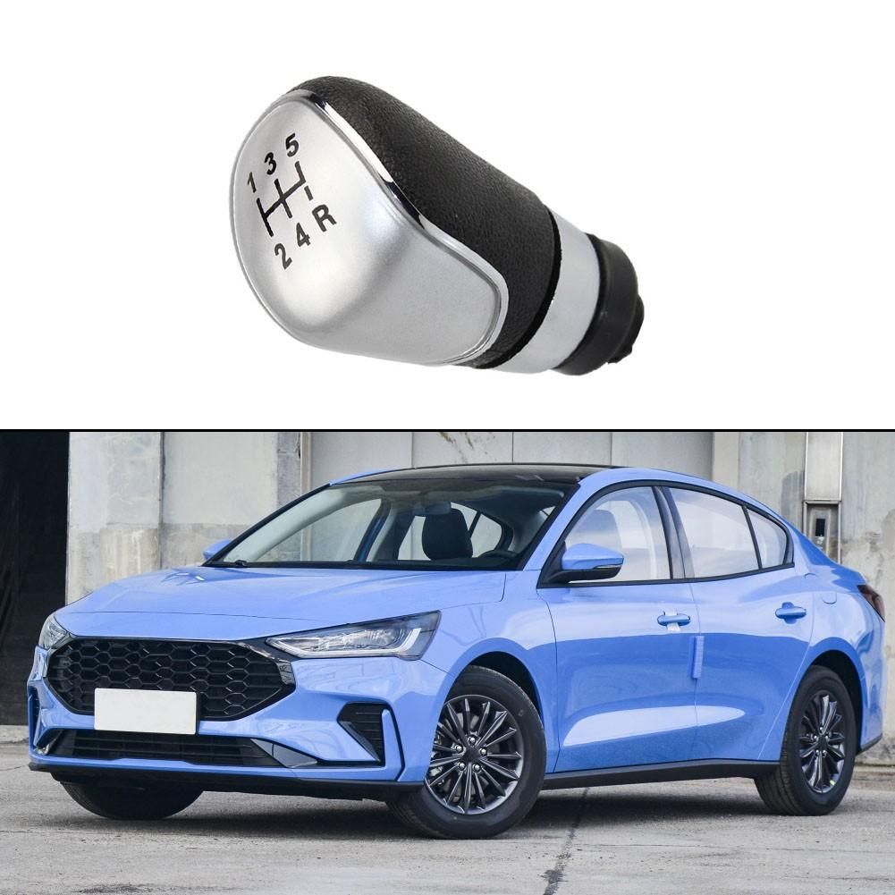 For Ford Gear Shift Knob Lever Gaiter Black Silver for Fiesta For Focus 5th gear