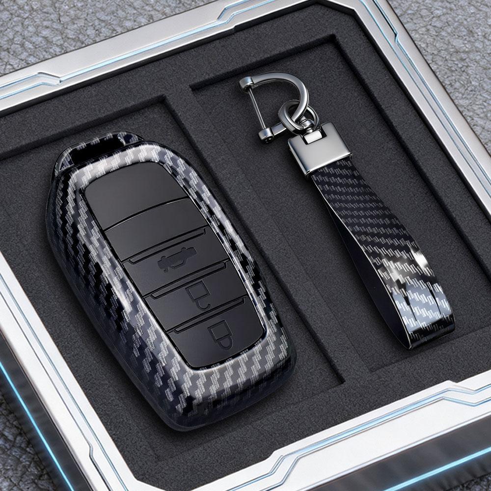 Carbon Style Auto Key Fob Cover Case Fit For Toyota Corolla Se Camry 50 55 Tlc200 Yaris Land Cruiser Prado150 Rav4 Venza Sienna