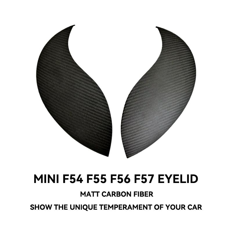 Carbon Fiber Car Headlight Eyebrows Cover FRP Front Angry Eyelids For MINI F54 CLUBMAN F57 CABRIO 3 doors F55 F56 COOPER S