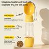 Yousheng Portable Pet Water Bottle Leak-Proof Dog Water Dispenser with Drinking Bowl Food Compartment Travel Water Bottle for Cats Hiking Walking