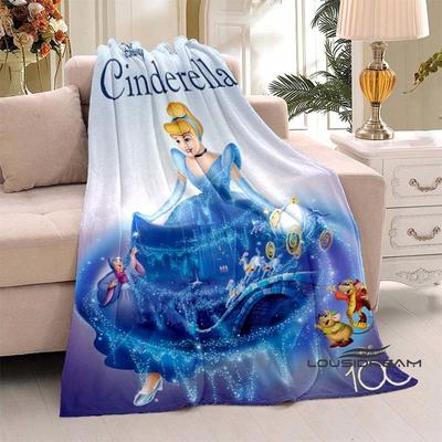 Disney Cinderella Princess Flannel Blanket Fluffy and Comfortable Adult Nap Blanket Soft Bedding Sofa Blanket Party Home Dec