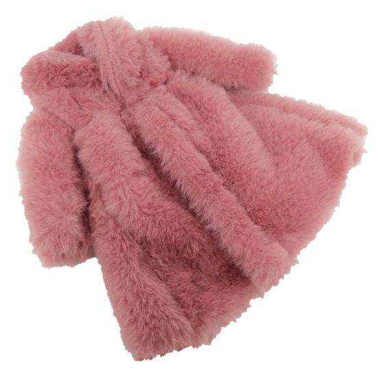 30cm Miniatur Puppenhaus Flauschige Prinzessinnenkleidung Fellmantel für Puppenzubehör