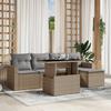 VidaXL Garden Lounge Set with Cushions 6 Pcs Beige Braided Resin 3267239