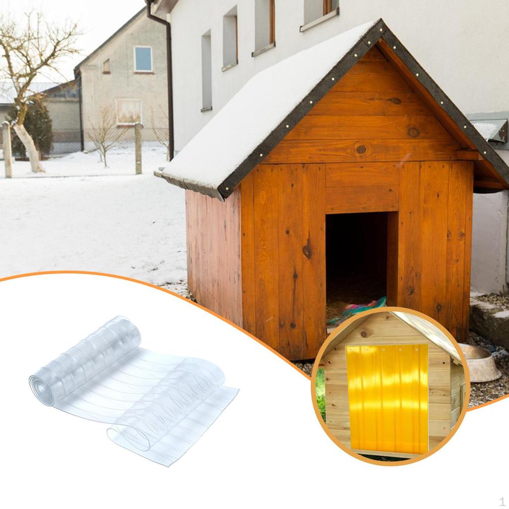 PVC Door Curtain Strips Warehouse Supplies Easy to Cut and Install Croppable Length 5ft Dog