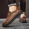 Ręcznie robione oryginalne skórzane męskie buty na co dzień Wygodne i oddychające mokasyny Męskie buty biznesowe na płaskiej podeszwie Buty do jazdy samochodem