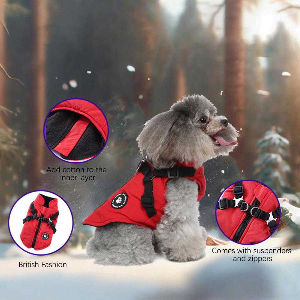 Verstellbare Hundejacke Winter Hundekleidung für kleine mittlere Hunde Welpen Haustierweste Französische Bulldogge Kleidung Chihuahua Kostüm Mops Mantel