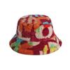 Hat Women's Autumn and Winter New Digital Printing Bucket Hat Women's Imitation Rabbit Fur Versatile Thermal Basin Hat