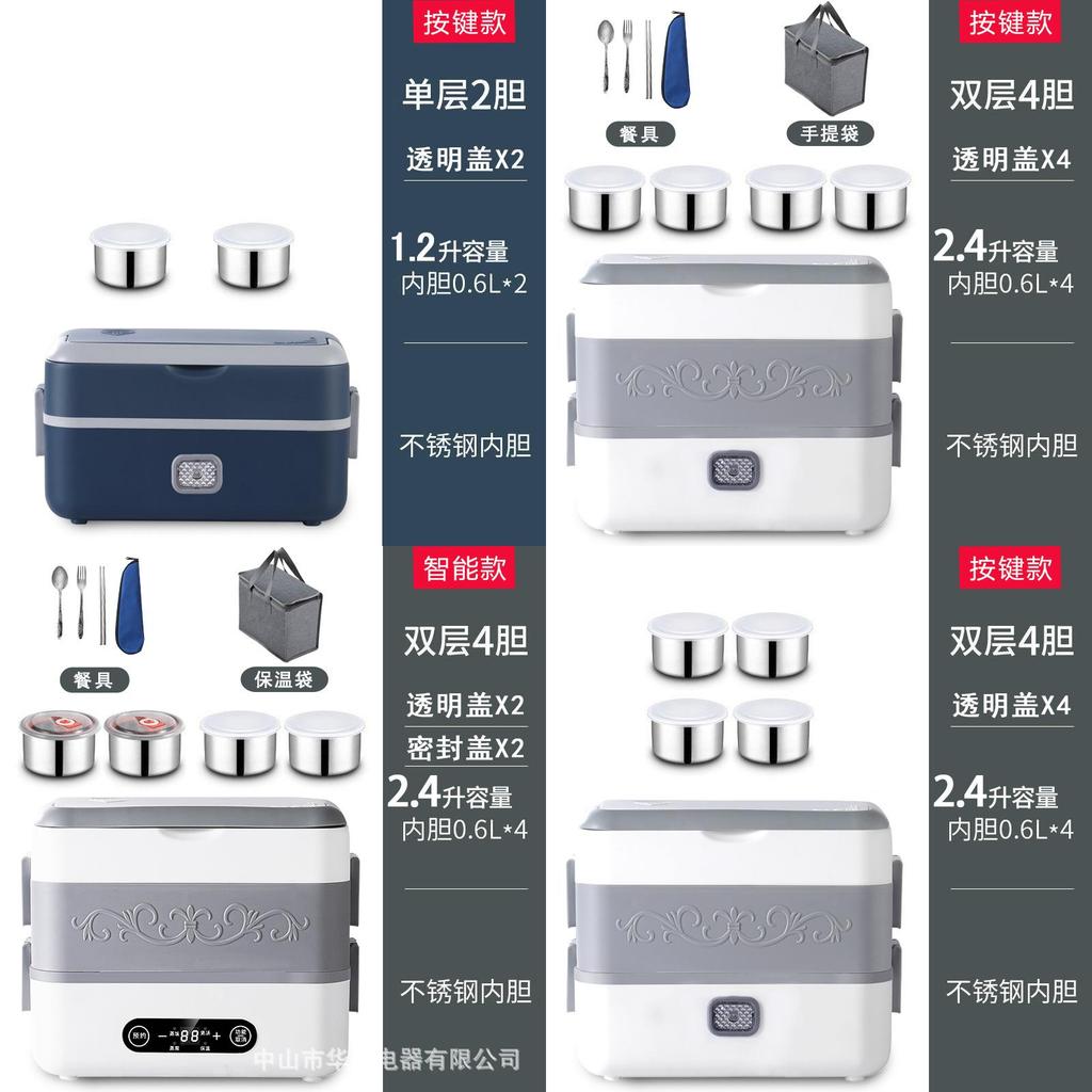 Electric Heated Lunch Box With Removable Inner Pot For Office Use