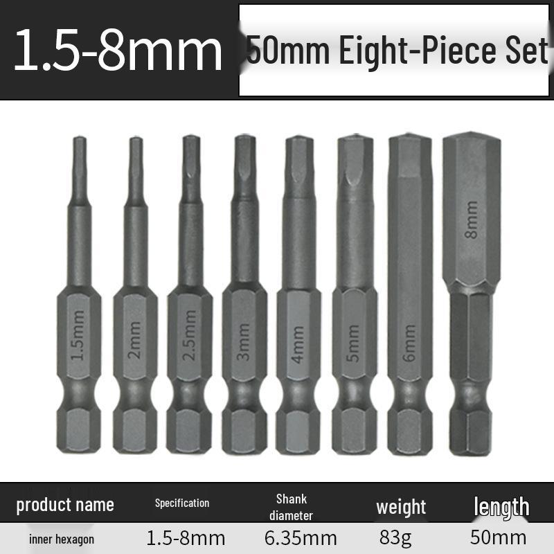 Imperial S2 Alloy Steel Hex Socket Impact Resistant Screwdriver Bit with Strong Magnet - High Hardness Phillips & Torx