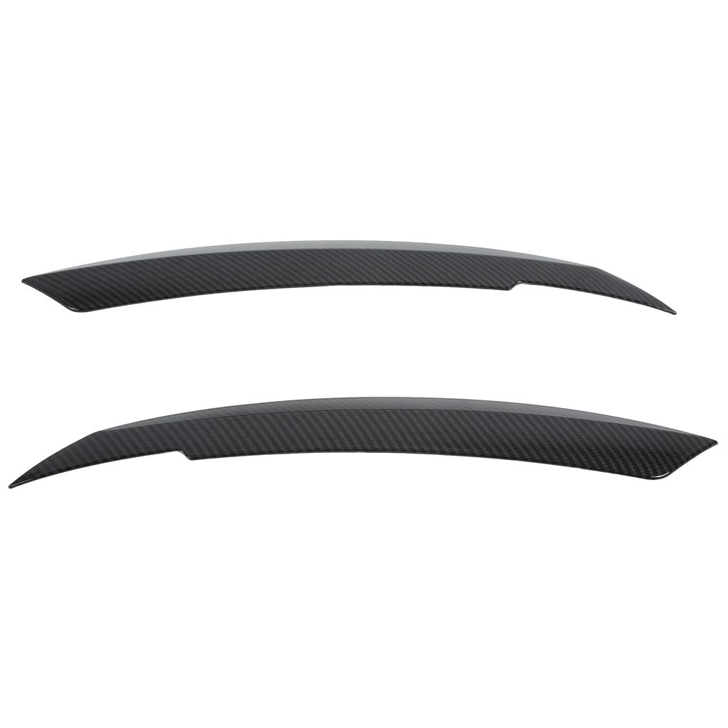 2PCS Car Headlight Eyebrows Carbon Fiber Style Left Right Replacement for MK6 Sagitar NCS 2010‑2018