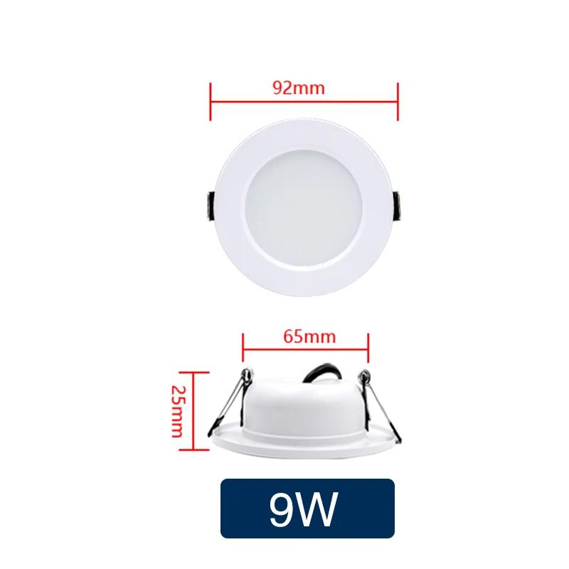 LED Downlight 5W 9W 12W 15W 18W Recessed Spotlight Ceiling Lamp AC110V 220V DC12V 24V Indoor Lighting Warm Cold White