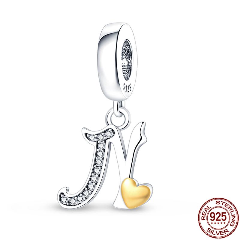 Novinka v kolekci Qikaola Originální náramky 26 písmen A-Z Měděné přívěsky Korálky Pro DIY Výrobu narozeninových šperků Dárky